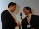 中田市長と握手の写真